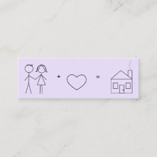 De Visite Mini Juste nouvelle carte mariée d'adresse