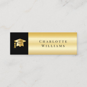 De Visite Mini Noir 2021  Carte d'insertion pour Casquettes dipl