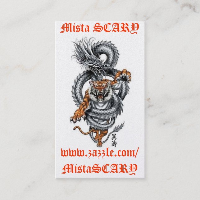 De Visite MistaSCARY Dragon Tiger Respiration Carte feu pers (Devant)
