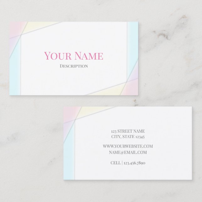 De Visite Paix et joie - Carte (Devant / Derrière)