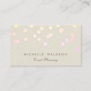 De Visite Planificateur d'événements Rainbow Confetti Carte