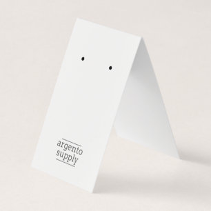 De Visite Plier sur la carte d'oreille avec logo en bas