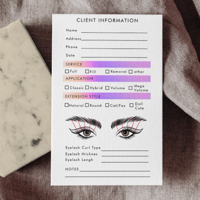 De Visite Rainbow Holographic Eyelash Extensions Carte (Rainbow Holographic Eyelash Extensions Map Business Card)