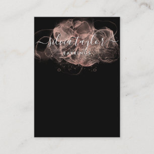 De Visite Rose Gold Calligraphy art Earrage carte d'affichag