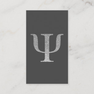 De Visite Symbole Psi Parties scintillant Faux Silver Carte 