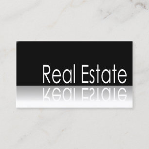 De Visite Texte réfléchi - carte d'entreprise immobilière