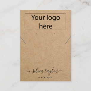 De Visite Votre logo artisanal collier d'oreille carte