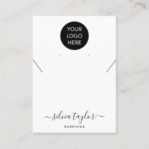 De Visite Votre logo bijoux collier d'oreille carte d'affich