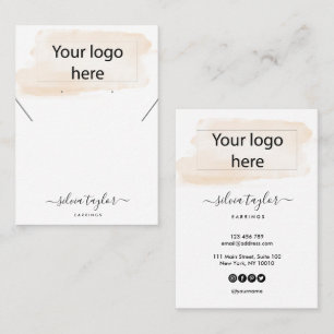 De Visite Votre logo bijoux collier d'oreille carte d'affich