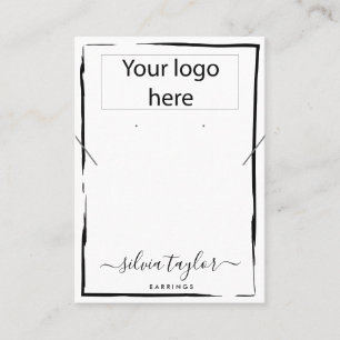 De Visite Votre logo bijoux collier d'oreille carte d'affich
