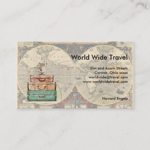 De Visite Voyage mondial Luggae et carte
