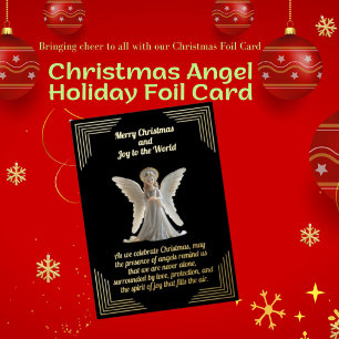 De Vœux En Aluminium Carte Foil Noël Angel