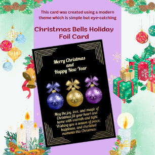 De Vœux En Aluminium Carte Foyer Noël Bells