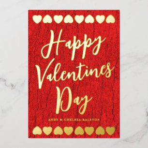 De Vœux En Aluminium Carte photo Heureuse Sainte-Valentin Gras Or moder