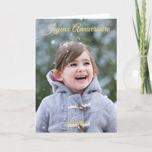 de Voeux Photo Personnalisé Joyeux Anniversaire Card
