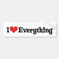 Autocollant I Love Everything