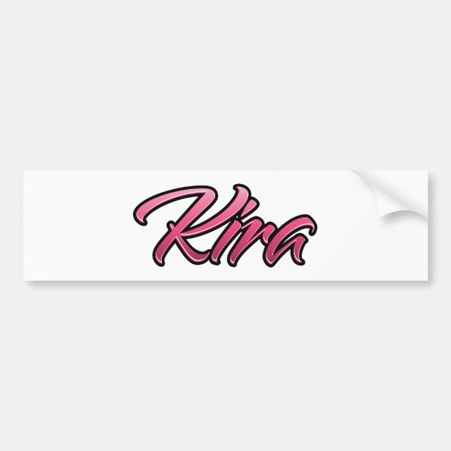 De Voiture Autocollant Kira rose pâle (Devant)