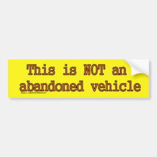 De Voiture Autocollant non abandonné