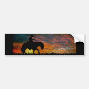 De Voiture Autocollant pare-chocs Cowboy
