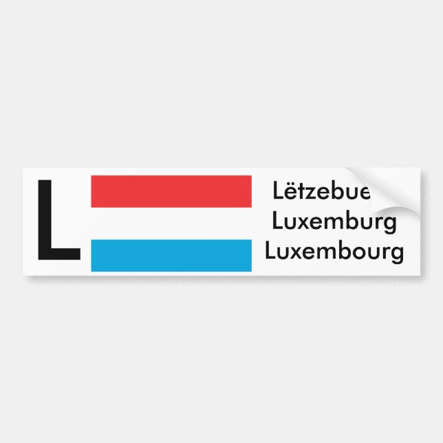 De Voiture Autocollant pare-chocs des langues luxembourgeoise (Devant)