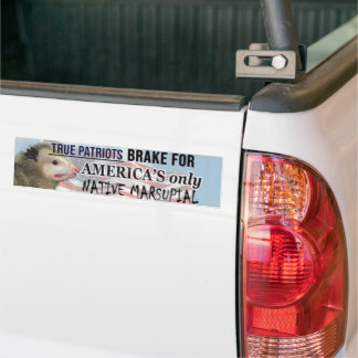 De Voiture Autocollant Possum - Je freine pour le seul animal