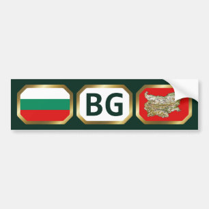De Voiture Autocollant pour pare-chocs Code Carte Drapeau Bul