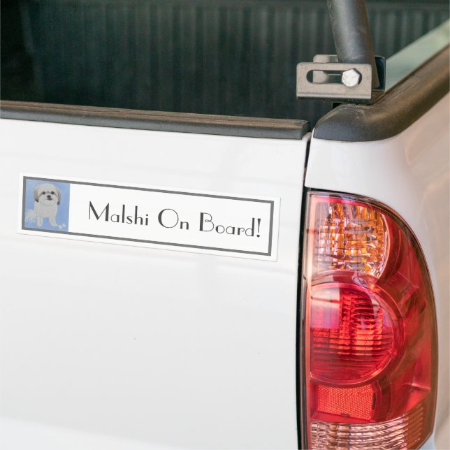 De Voiture Autocollant pour pare-chocs pour chien Malshi (Sur camion)