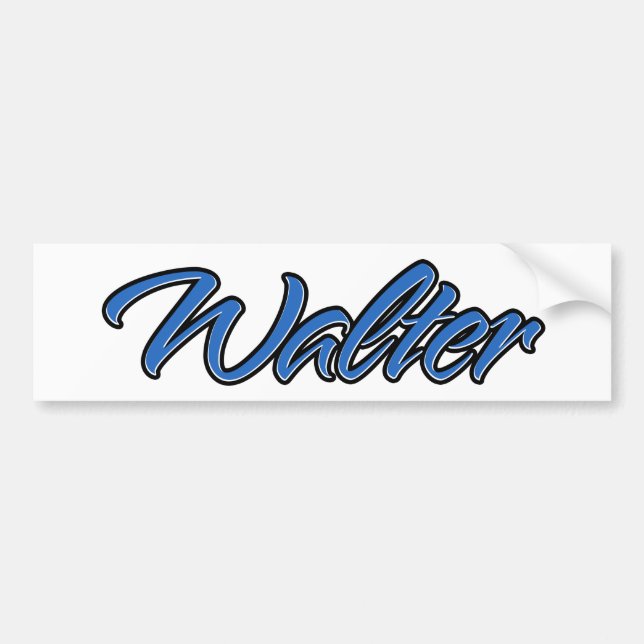 De Voiture Autocollant Walter bleu (Devant)