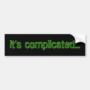 De Voiture C'EST COMPLIQUÉ autocollant pare-chocs