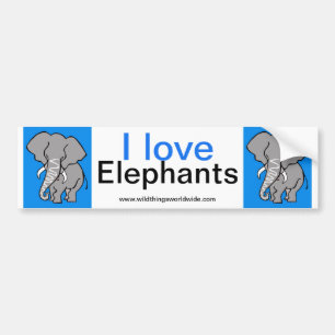De Voiture Eléphant - autocollant pare-chocs