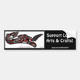 De Voiture Haida SEA OTTER & BABY Wildlife Art Autocollant