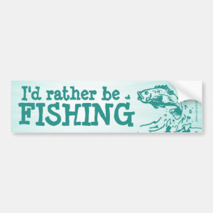 De Voiture Je préférerais être FISHING auto autocollant pare-