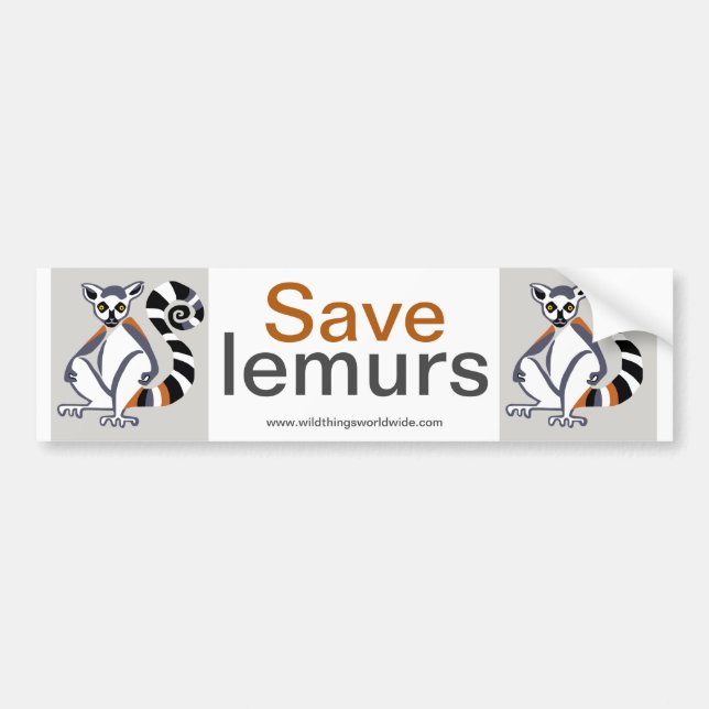 De Voiture Lemur - autocollant pare-chocs (Devant)