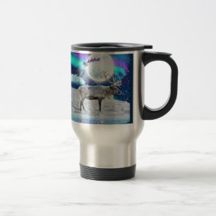 De Voyage Artic Reindeer & Santa Claus Imaginaire Mug