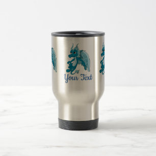 De Voyage Bleu Dragon Cartoon Travel Mug