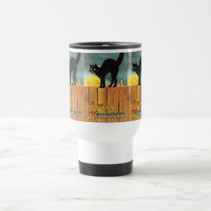 De Voyage Chat noir Vintage Halloween thème Mug