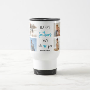 De Voyage Fête des pères Travel Mug Collage personnalisé