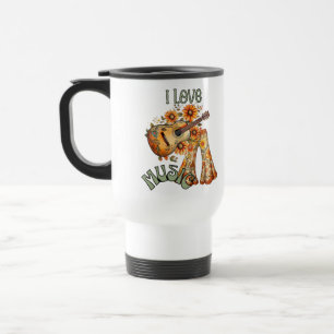 De Voyage J'aime Musique guitare Mug