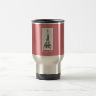 De Voyage Joyeux Noel French Noël Rose Tour Eiffel Mug