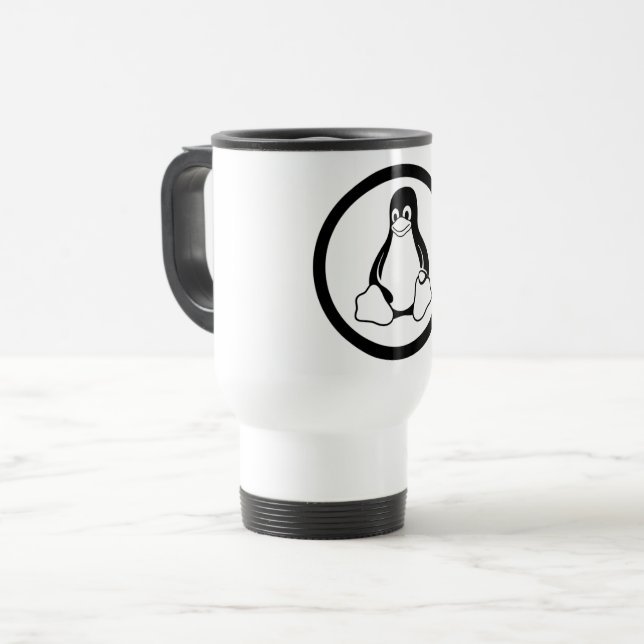 De Voyage Linux Tux Mug (Devant gauche)