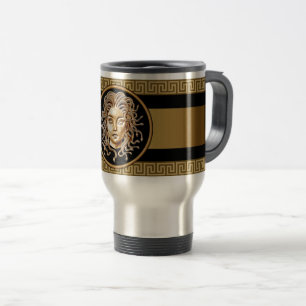 De Voyage Medusa Head Gold Chain Travel Mug
