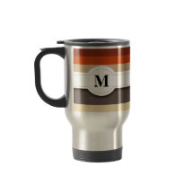 motif rayé Brown Mug