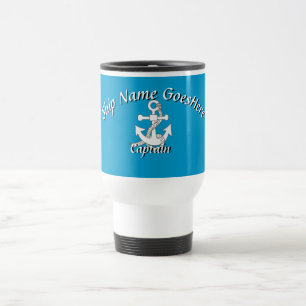 De Voyage Mug - Ancre avec texte courbe