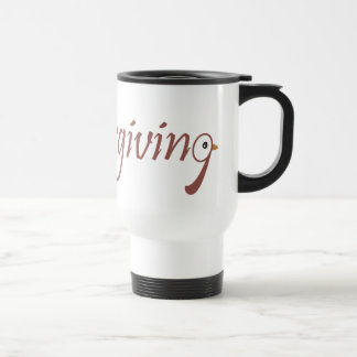 De Voyage Mug avec dessin animé dinde Thanksgiving