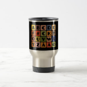 De Voyage Mug Naughty Alphabets - choisir style & couleur