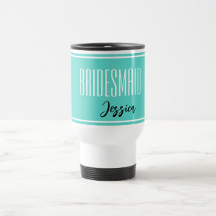 De Voyage Nom Personnalisé Bridesmaid Travel Mug
