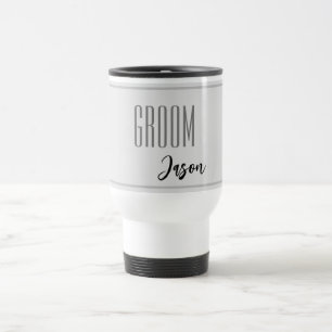 De Voyage Nom personnalisé Groom Travel Mug