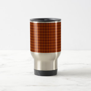 De Voyage Orange Tartan Travel / Mug Commutateur