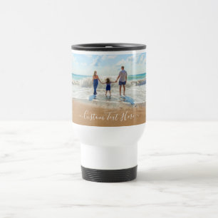 De Voyage Photo personnalisée Texte Voyager Mug Votre famill