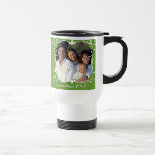 De Voyage Red Christmas Family Photo Stainless Travel Mug